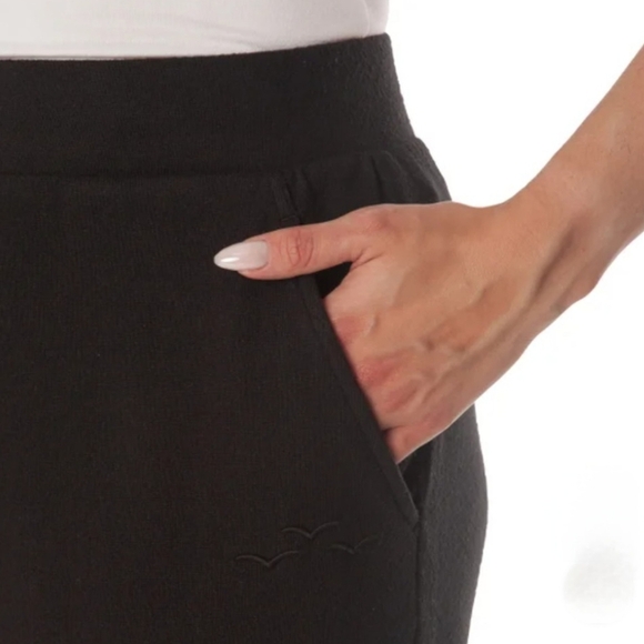 New! Lazy Pants Joggers 2 Pack High Waist Casual Knit Pants Black Beige Medium - Picture 10 of 11